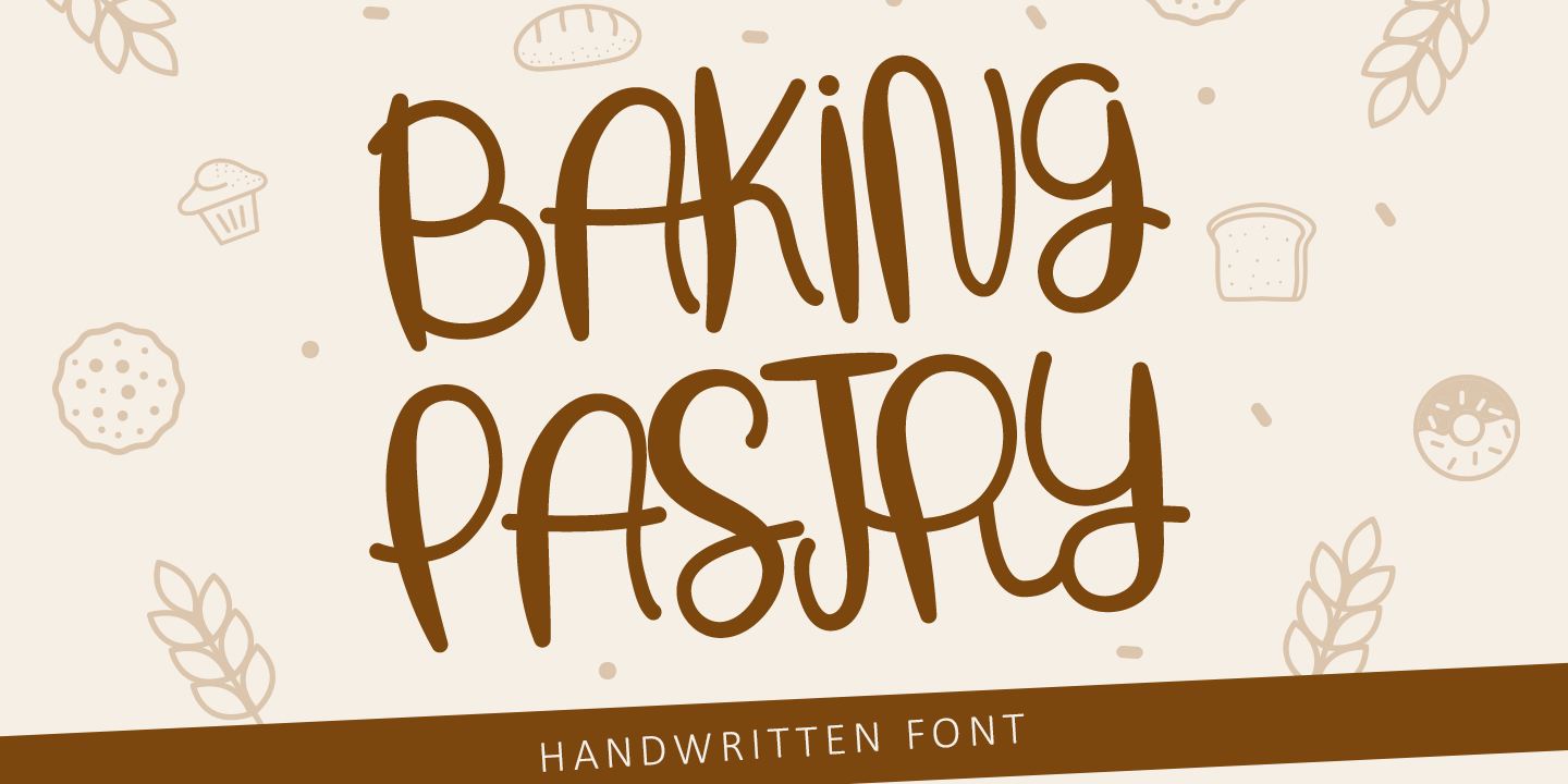 Пример шрифта Baking Pastry #1